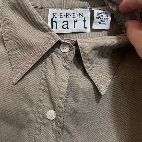 Tan button down shirt - Picture 2 of 3